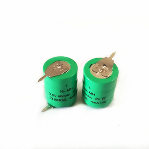 <strong>Nimh</strong> Rechargeable <strong>Battery</strong> 3.6V <strong>40mAh</strong> 40H Ni-mh <strong>Button</strong> High Temperature <strong>Battery</strong> With Solder Tabs, Tags, Pins - Product Image 1