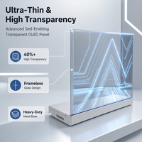 Afficheur OLED transparent ultra-fin de 30, 55 et 77 pouces pour centre commercial, aéroport et salle d'exposition