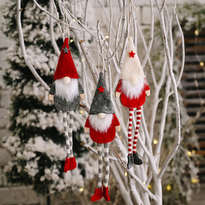 Décoration de Noël, ornement d'arbre, <span class=keywords><strong>elfe</strong></span> fait à la main, gnome suédois à longues jambes, gnome de Noël suspendu, Tomte - Product Image 2