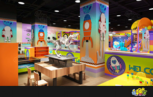 Parque Infantil Interior Personalizable con Temática de Exploración Espacial, con Tobogán y Piscina de Pelotas para Niños, Centros de Diversión - Product Image 4