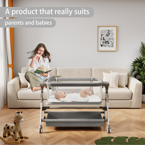 Lit d'appoint pliable multifonctionnel et portable pour bébés de 0 à 3 ans, avec cadre métallique sûr et design moderne – Nouveauté été, vente chaude - Product Image 4