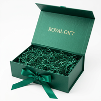Boîte cadeau magnétique de luxe avec couvercle en ruban pour occasions spéciales et anniversaires, dotée d'une toucher satiné lisse et d'une finition élégante