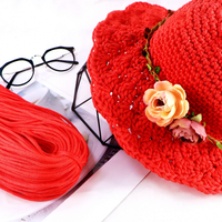 Fil fantaisie en nylon brillant effet soie glacée 200g, 100% nylon, fil à crocheter léger et épais pour tricot à la main (chapeaux) - Vente en gros