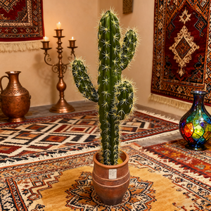 Ornements de décoration de fenêtre pour intérieur, grandes plantes, boule de pilier immortelle du Moyen-Orient, en matériau PU, <span class=keywords><strong>herbe</strong></span> artificielle, cactus - Product Image 2