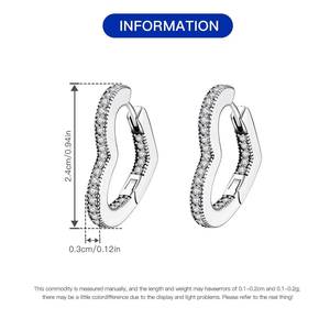 Pendientes de aro de latón completamente adornados con corazones, pendientes originales de alta gama, joyería para mujer - Product Image 2