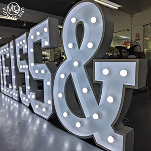 Lettres lumineuses sur mesure, enseigne lumineuse à ampoules pour proposition de mariage, anniversaire, décoration de magasin - Product Image 4