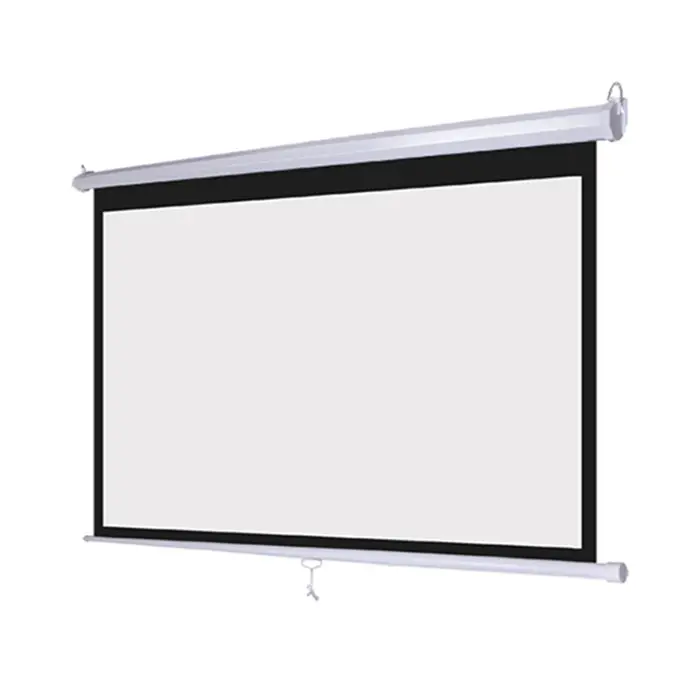 TELON-Pantalla de pared Manual con autobloqueo para pantalla de proyector LED, 80 pulgadas, 100 pulgadas, 120 pulgadas, 16:9, 4:3