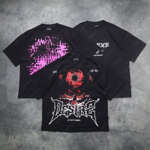 Camiseta de Verano para Hombre, Estilo Urbano, Estampado Animal Vintage, Transpirable, Serigrafiada, Talla Grande, 100% Algodón, Color Arena Ácido - Product Image 5