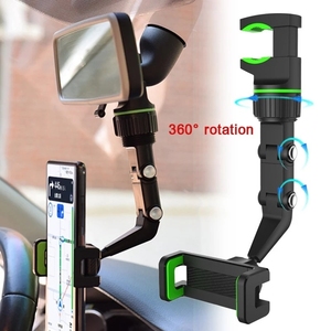 Supporto per Telefono Cellulare Regolabile per Specchietto Retrovisore Auto, Rotazione a 360°, Universale, Pieghevole e Flessibile - Product Image 3