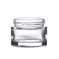 Pot de crème pour les yeux en verre rond noir de 5 ml et 9 ml soins de la peau contenant de crème cosmétique transparente rose pour le visage