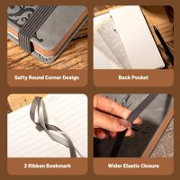 Carnet de notes en cuir personnalisé format A5 pour hommes, journaux lignés de 100 g pour l'écriture, journal à couverture rigide