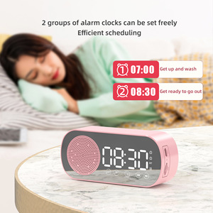 Nouvelle Enceinte de Bureau Multifonctionnelle avec Horloge, Radio FM, Réveil, Son HD, Écran Miroir et Prise en Charge Carte TF pour Chambre à Coucher (Vente en Gros) - Product Image 4