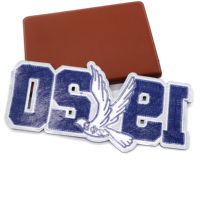 Bleu 1920 colombe Chenille patchs Alphabet grec lettres patchs chaleur appliquée fraternité sororité patchs pour pull