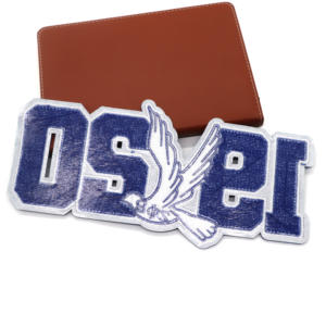 Bleu 1920 colombe Chenille patchs Alphabet grec lettres patchs chaleur appliquée fraternité sororité patchs pour pull - Product Image 6