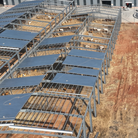 Structure en acier préfabriquée moderne pour élevage de bétail, abri coupe-vent et imperméable pour poulets, bergerie, hangar à bétail, étable