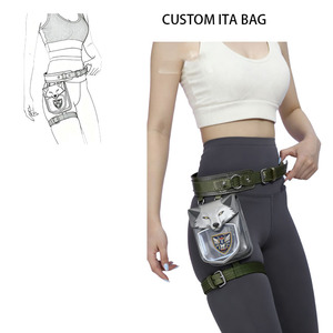 Bas quantité minimale de commande forme animale personnalisée PU fermeture éclair étanche LED sacs de cuisse en gros mode jambières sac Ita - Product Image 5