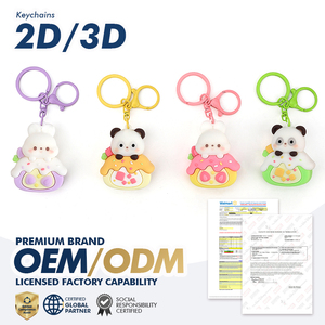 MOQ 3000 pièces, cadeaux promotionnels, bracelets en silicone écologiques, porte-clés personnalisés, porte-clés en PVC souple, porte-clés de dessin animé - Product Image 4