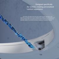 WC intelligent monobloc en céramique avec détection de lumière, double chasse d'eau, désodorisation automatique, siège chauffant, fonction de lavage frontal féminin, sans fonction de lavage intime.
