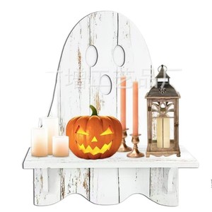 Halloween Wooden Wall <b>Shelf</b> Ghost Shape Decorative Storage <b>Rack</b> For Living Room Display - Product Image 5