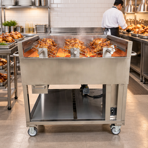 เตาปิ้งย่างไก่แบบตะแกรง 3 ชั้น ยี่ห้อ Popular รุ่น Rotisserie & Peri Peri Grill Brasas Churrasqueira สำหรับกิจกรรมกลางแจ้ง - Product Image 1