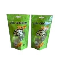 Sachet en plastique laminé transparent refermable pour noix, amandes, fruits secs