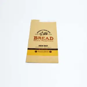 Offre spéciale, sacs à pain en papier d'emballage de pain kraft blanc avec logo imprimé personnalisé pour pain baguette avec fenêtre