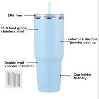 Vaso Térmico de Acero Inoxidable de 30oz con Aislamiento al Vacío, Tapa 2 en 1 con Popote, Compatible con Portavasos de Coche, Vasos Personalizados para Cerveza de Viaje