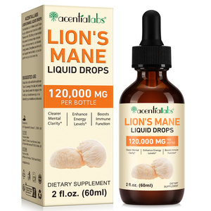 Acentiallabs stimule la fonction immunitaire Supplément naturel de soutien cognitif Pure Lions Extrait de champignon crinière Gouttes liquides - Product Image 4