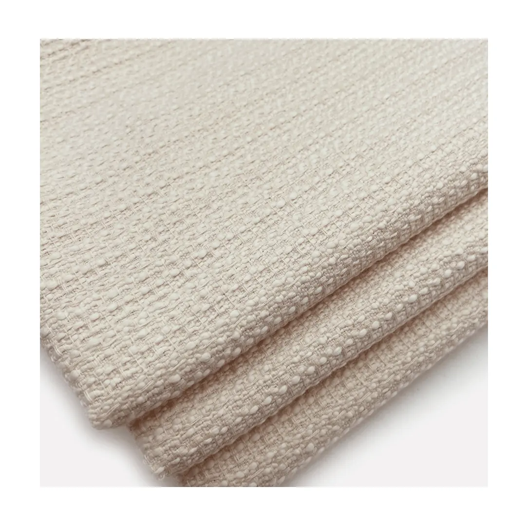 Tessuto di Tweed Boucle di cotone 54% terilene 48% tessuto poliestere alla moda filato fantasia di vendita caldo per abiti