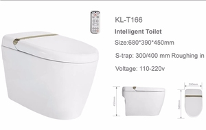 CORONIS Chine Luxe WC intelligent électronique à fonctions complètes, auto-nettoyant, chauffant, à <span class=keywords><strong>siphon</strong></span> automatique, bidet intégré, allongé - Product Image 2