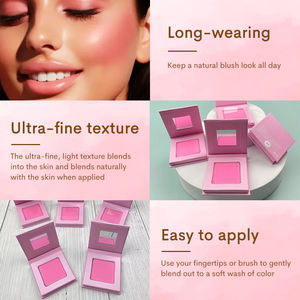 Colorete en Polvo para Mejillas Disponible en 14 Colores, Maquillaje Suave y Delicado, Rubor de Marca Propia, Paleta de Rubores de Maquillaje de 6 Colores - Product Image 6