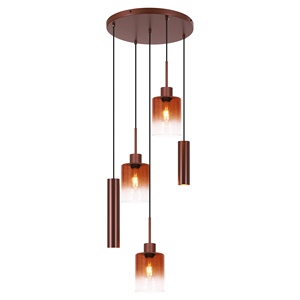 Wholesale Copper Color Modern Hanging Chandelier 5-Light Design with <strong>Spotlights</strong> for <strong>Kitchen</strong>, <strong>Bar</strong>, Retail Store Decoration - Product Image 4