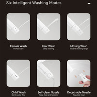WC intelligent avec chasse d'eau intelligente, siège chauffant, bidet électrique en forme de U certifié CUPC, télécommande