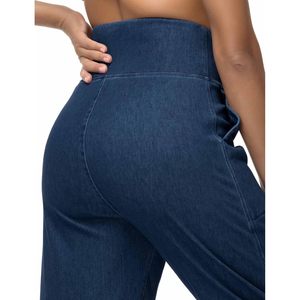 Pantalones de mezclilla de cintura alta para mujer FOXA, elásticos, ajustados, con bolsillos, informales, para hacer ejercicio, tipo jeggings - Product Image 5