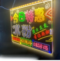 Panneau d'affichage à LED de charge pour bricolage Tableau d'écriture en acrylique avec néons pour entreprises hôpitaux magasins et bâtiments publicité