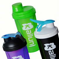 Shaker à protéines à deux sections avec logo personnalisé, écologique, durable, bouteille d'entraînement pour l'escalade, pour complément nutritionnel