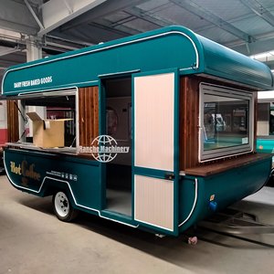 Camion de café mobile en acier inoxydable certifié CE 25-980 pour la vente de restauration rapide, remorque extérieure à flux d'air pour la vente au détail - Product Image 5