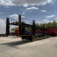 Grande demande 8 unités voiture transporteur Transport camion remorques double charge au sol 3Alxe semi-remorque châssis à vendre