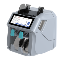 Trieur de devises multi-devises 2 CIS de qualité bancaire avec imprimante intégrée, comptage d'argent haute vitesse et efficace, écran tactile complet, détection automatique des devises