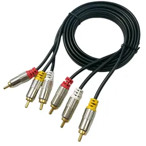 Premium 3 RCA à 3 RCA mâle à mâle Audio vidéo AV câble VCR DVD