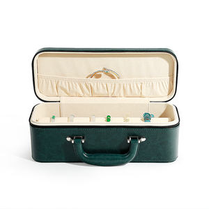 Viaje café joyería pulsera brazalete organizador almacenamiento para caja lujo cuero almohada cuero reloj almacenamiento - Product Image 2