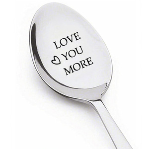 Cuillère à café et à thé en acier inoxydable 304 gravée sur mesure, finition miroir, long manche, cadeau pour anniversaire, Noël, fête <span class=keywords><strong>des</strong></span> pères - Product Image 3