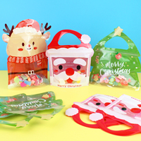 Emballage cadeau pour nourriture pour animaux de compagnie en forme de Père Noël avec fermeture éclair en Mylar imprimé personnalisé Joyeux Noël, pour bonbons, biscuits, collations