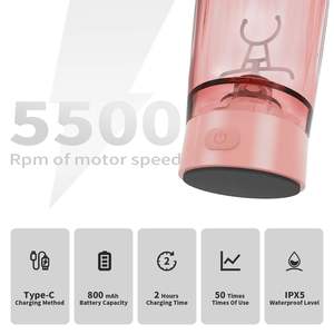 <span class=keywords><strong>เครื่อง</strong></span>ผสมโปรตีนไฟฟ้าแบบชาร์จ USB พร้อมแก้วเชค<span class=keywords><strong>สี</strong></span>สันสดใส 600 มล. ใช้ดื่มได้โดยตรง ปลอดภัย พกพาสะดวก เหมาะสำหรับใช้ในยิม - Product Image 3