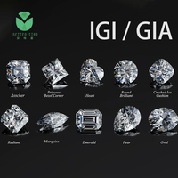 IGI sertifikalı beyaz DEF/GH sentetik Lab yetiştirilen elmas parlak kesim 0.01-6 karat üretilen CVD Lab gevşek Lab yetiştirilen elmas