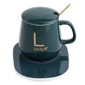 Taza de cerámica cálida <span class=keywords><strong>Bohemia</strong></span> personalizable 55 grados temperatura constante automática Apto para lavavajillas 380Ml posavasos de regalo de mano Logo - Product Image 5
