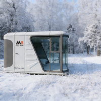 Capsule spatiale de luxe en aluminium préfabriquée, écologique et étanche, pour bureaux, bâtiments et hôpitaux en bord de mer tropicale