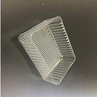 Barquette en plastique transparente rectangulaire de qualité alimentaire, jetable, pour mini-gâteaux de lune, nougats, pâtisseries et emballages de snacks.