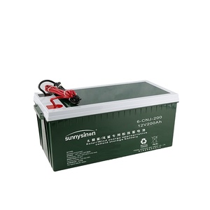 Batería de ácido de plomo de gel de 12V y 200Ah, válvula sellada de ciclo profundo regulado para energía solar/eólica, batería de iones de litio fabricada - Product Image 1