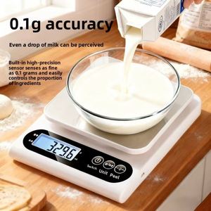 Nouvelle Balance de Cuisine Numérique 2026 Haute Précision 0,01g, Balance en Acier Inoxydable Étanche pour Aliments, Café en Poudre et Grammes pour la Pâtisserie - Product Image 1
